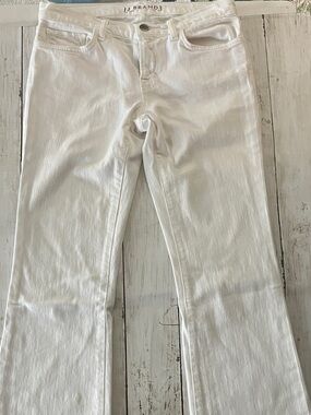 J Brand White Wide Leg Jeans